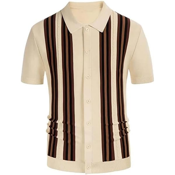 Amazon.com: Generic Men's Short Sleeve Knitted Polo Shirt Casual